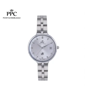 นาฬิกาข้อมือ PARIS POLO CLUB PPC-DI05-WE JOAN CRYSTAL DOME DATE WHITE	