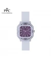 นาฬิกาข้อมือ PARIS POLO CLUB PPC-DC49A-WE-VLT JEUNESSE VIVID 38 MM WHITE / VIOLET	