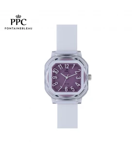 นาฬิกาข้อมือ PARIS POLO CLUB PPC-DC49A-WE-VLT JEUNESSE VIVID 38 MM WHITE / VIOLET	