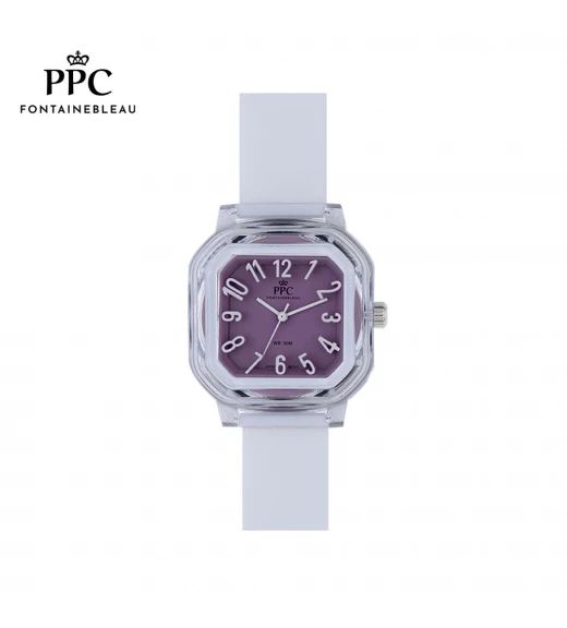 นาฬิกาข้อมือ PARIS POLO CLUB PPC-DC49A-WE-VLT JEUNESSE VIVID 38 MM WHITE / VIOLET	