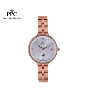 นาฬิกาข้อมือ PARIS POLO CLUB PPC-DI05-RG-WE JOAN CRYSTAL DOME DATE ROSEGOLD / WHITE	