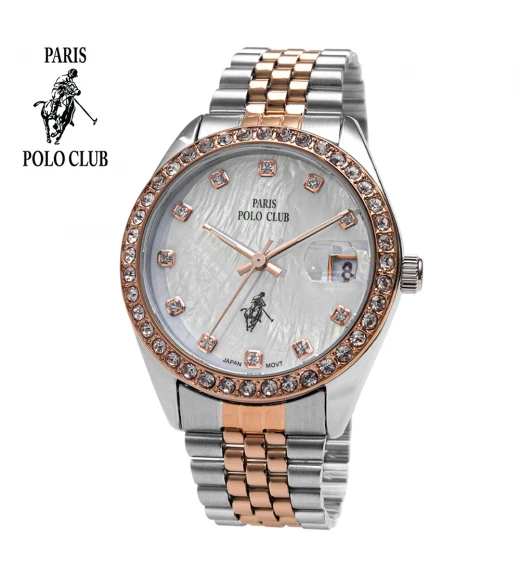 นาฬิกาข้อมือ PARIS POLO CLUB PPC-230202-SRG-WE  SILVER ROSEGOLD / WHITE	