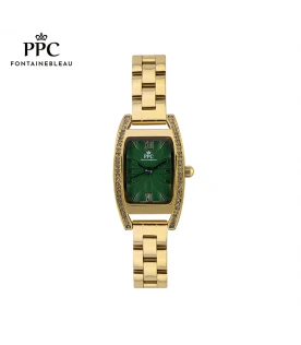 นาฬิกาข้อมือ PARIS POLO CLUB PPC-EA17-GD-GN DORÉE FLOWER MODERN GOLD / GREEN	