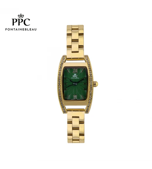 นาฬิกาข้อมือ PARIS POLO CLUB PPC-EA17-GD-GN DORÉE FLOWER MODERN GOLD / GREEN	