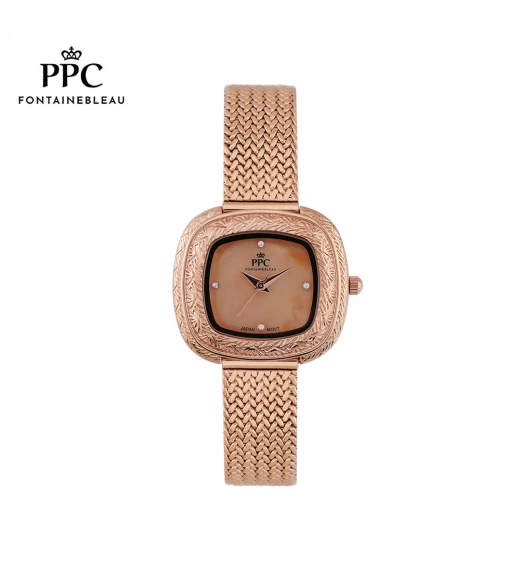 นาฬิกาข้อมือ PARIS POLO CLUB PPC-DJ01-RG DORÉE MARBLE CROCHET DATE ROSEGOLD	
