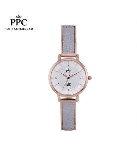 นาฬิกาข้อมือ PARIS POLO CLUB PPC-DJ03-RG-WE CANNES GLITTER PASTAL ROSEGOLD / WHITE	