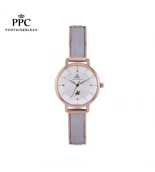 นาฬิกาข้อมือ PARIS POLO CLUB PPC-DJ03-RG-WE CANNES GLITTER PASTAL ROSEGOLD / WHITE	