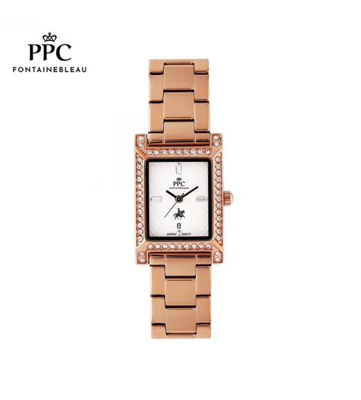 นาฬิกาข้อมือ PARIS POLO CLUB PPC-EA11-RG-WE DORÉE DIAMOND LUX DATE ROSEGOLD / WHITE	