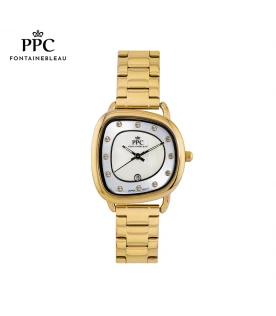 นาฬิกาข้อมือ PARIS POLO CLUB PPC-EA08-GD-WE CANNES ORBIT DATE GOLD / WHITE	