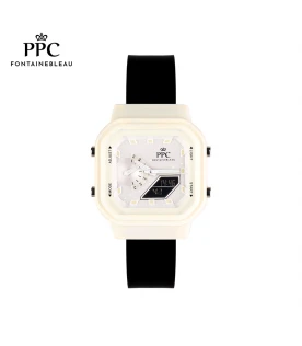 นาฬิกาข้อมือ PARIS POLO CLUB PPC-DJ04-BK-WE ZÉRO MULTI-FUNCTION  BLACK / WHITE	