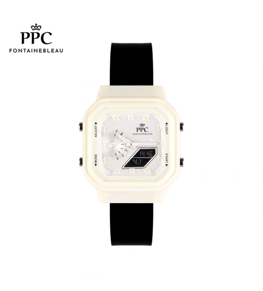 นาฬิกาข้อมือ PARIS POLO CLUB PPC-DJ04-BK-WE ZÉRO MULTI-FUNCTION  BLACK / WHITE	