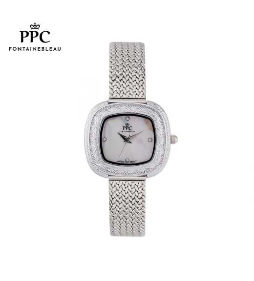 นาฬิกาข้อมือ PARIS POLO CLUB PPC-DJ01-WE DORÉE MARBLE CROCHET DATE WHITE	
