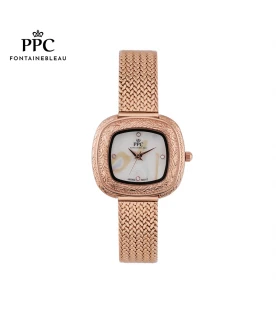 นาฬิกาข้อมือ PARIS POLO CLUB PPC-DJ01-RG-WE DORÉE MARBLE CROCHET DATE ROSEGOLD / WHITE	