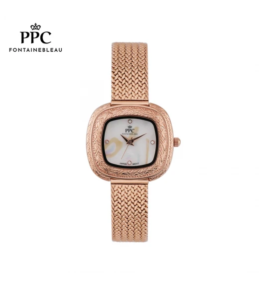 นาฬิกาข้อมือ PARIS POLO CLUB PPC-DJ01-RG-WE DORÉE MARBLE CROCHET DATE ROSEGOLD / WHITE	
