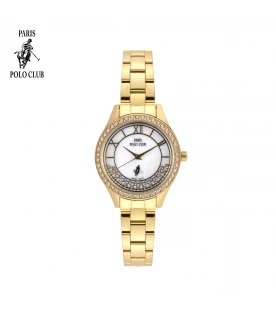 นาฬิกาข้อมือ PARIS POLO CLUB PPC-DC45-GD-WE ÉTOILE RÉSEAU GOLD / WHITE	