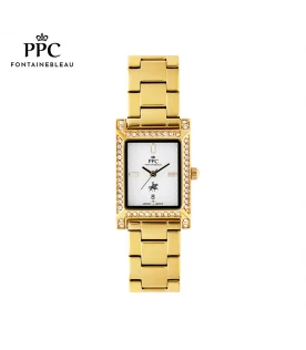 นาฬิกาข้อมือ PARIS POLO CLUB PPC-EA11-GD-WE DORÉE DIAMOND LUX DATE GOLD / WHITE	