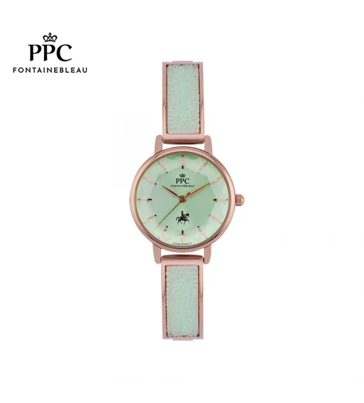 นาฬิกาข้อมือ PARIS POLO CLUB PPC-DJ03-RG-TGN CANNES GLITTER PASTAL ROSEGOLD / TEA GREEN	