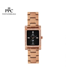 นาฬิกาข้อมือ PARIS POLO CLUB PPC-EA11-RG-BK DORÉE DIAMOND LUX DATE  ROSEGOLD / BLACK	