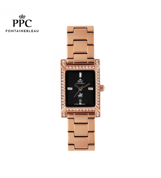 นาฬิกาข้อมือ PARIS POLO CLUB PPC-EA11-RG-BK DORÉE DIAMOND LUX DATE  ROSEGOLD / BLACK	
