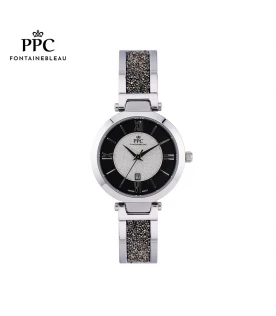 นาฬิกาข้อมือ PARIS POLO CLUB PPC-DJ02-BK CANNES GLITTER MODERN DATE BLACK	