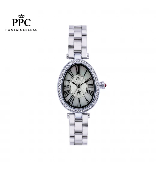 นาฬิกาข้อมือ PARIS POLO CLUB PPC-DG10-WE OVALE ROMAN WHITE	