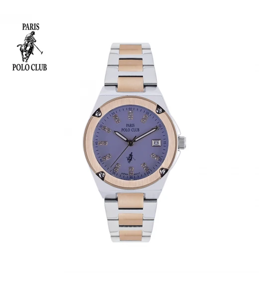 นาฬิกาข้อมือ PARIS POLO CLUB PPC-DC35-SRG-VLT  SILVER ROSEGOLD / VIOLET	