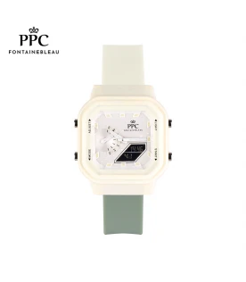 นาฬิกาข้อมือ PARIS POLO CLUB PPC-DJ04-WG-WE ZÉRO MULTI-FUNCTION WHITE / GREEN	