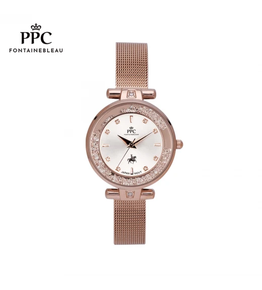 นาฬิกาข้อมือ PARIS POLO CLUB PPC-DK01-RG-WE CANNES LUSTRE ROYALE ROSEGOLD / WHITE	