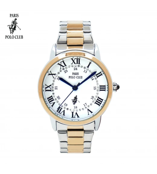 นาฬิกาข้อมือ PARIS POLO CLUB PPC-230603-SRG-WE  SILVERROSEGOLD / WHITE	