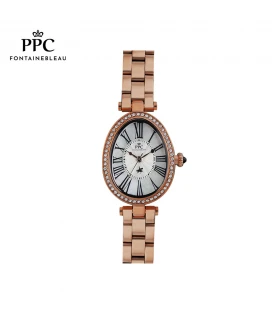 นาฬิกาข้อมือ PARIS POLO CLUB PPC-DG10-RG-WE OVALE ROMAN ROSEGOLD / WHITE	