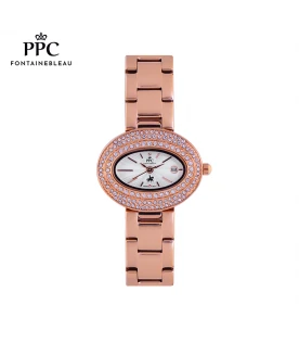 นาฬิกาข้อมือ PARIS POLO CLUB PPC-EA03-RG-WE CANNES DIAMOND ARENA DATE ROSEGOLD / WHITE	