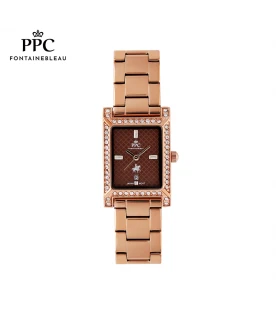 นาฬิกาข้อมือ PARIS POLO CLUB PPC-EA11-RG-BR DORÉE DIAMOND LUX DATE ROSEGOLD / BROWN	