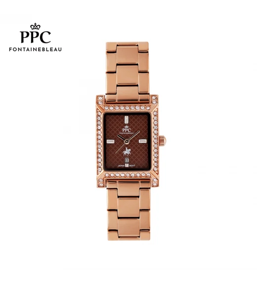 นาฬิกาข้อมือ PARIS POLO CLUB PPC-EA11-RG-BR DORÉE DIAMOND LUX DATE ROSEGOLD / BROWN	