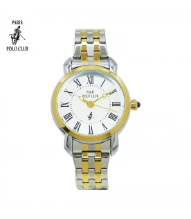 นาฬิกาข้อมือ PARIS POLO CLUB PPC-230403-SGD-WE  SILVERGOLD / WHITE	