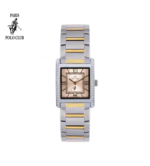 นาฬิกาข้อมือ PARIS POLO CLUB PPC-DC31-SGD-WN DORÉE GRAND ROMAN SILVER GOLD / WINE	