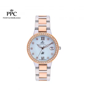 นาฬิกาข้อมือ PARIS POLO CLUB PPC-DF10-SRG-WE ÉTOILE SÉRÉNITÉ DATE SILVER ROSEGOLD / WHITE	
