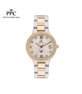 นาฬิกาข้อมือ PARIS POLO CLUB PPC-DF10-SGD-WE ÉTOILE SÉRÉNITÉ DATE SILVER GOLD / WHITE	