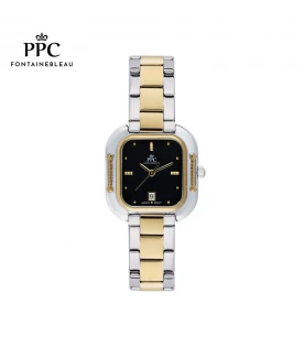 นาฬิกาข้อมือ PARIS POLO CLUB PPC-DF07-SGD-BK DORÉE CORDE DATE SILVER GOLD / BLACK	
