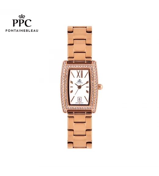 นาฬิกาข้อมือ PARIS POLO CLUB PPC-EA15-RG-WE DORÉE DIAMOND ARENA DATE ROSEGOLD / WHITE	