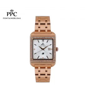 นาฬิกาข้อมือ PARIS POLO CLUB PPC-DG09-RG-WE DORÉE DIAMANT CLASSIC DATE ROSEGOLD / WHITE	