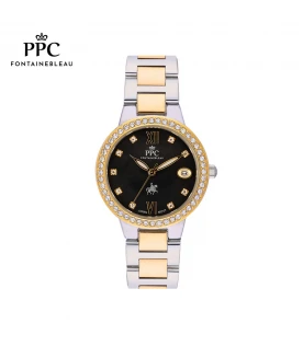 นาฬิกาข้อมือ PARIS POLO CLUB PPC-DF10-SGD-BK ÉTOILE SÉRÉNITÉ DATE SILVER GOLD / BLACK	