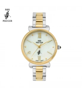 นาฬิกาข้อมือ PARIS POLO CLUB PPC-230703-SGD-WE  SILVERGOLD / WHITE	