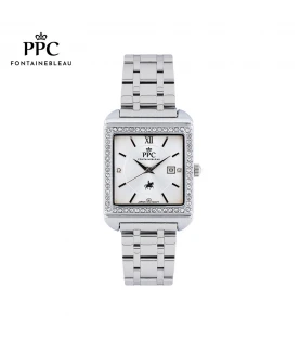 นาฬิกาข้อมือ PARIS POLO CLUB PPC-DG09-WE DORÉE DIAMANT CLASSIC DATE WHITE	