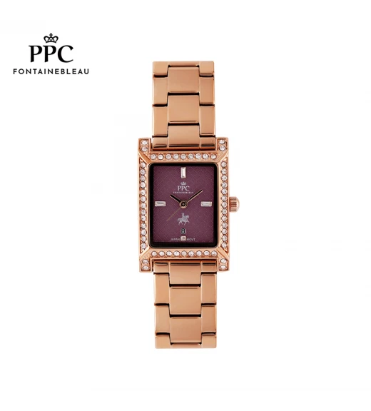 นาฬิกาข้อมือ PARIS POLO CLUB PPC-EA11-RG-LIC DORÉE DIAMOND LUX DATE ROSEGOLD / LILAC	
