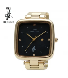 นาฬิกาข้อมือ PARIS POLO CLUB PPC-230407-GD-BK  GOLD / BLACK	