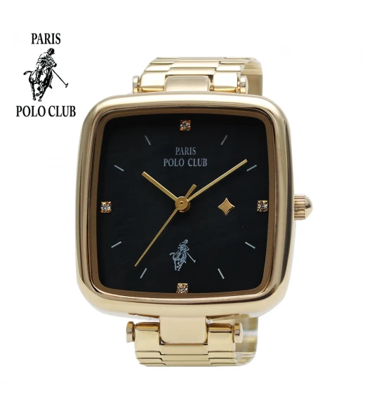 นาฬิกาข้อมือ PARIS POLO CLUB PPC-230407-GD-BK  GOLD / BLACK	
