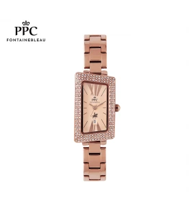 นาฬิกาข้อมือ PARIS POLO CLUB PPC-EA13-RG CANNES SKEWED DIAMOND DATE ROSEGOLD	