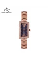 นาฬิกาข้อมือ PARIS POLO CLUB PPC-EA13-RG-VLT CANNES SKEWED DIAMOND DATE ROSEGOLD / VIOLET	