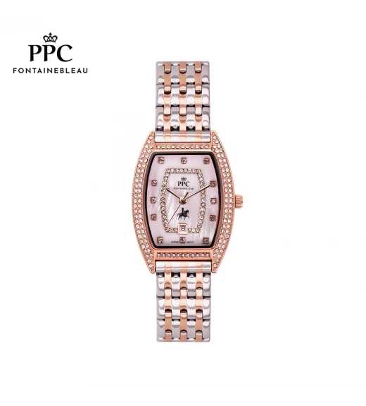 นาฬิกาข้อมือ PARIS POLO CLUB PPC-EA07-SRG-LPK DORÉE TRI DIAMOND DATE SILVER ROSEGOLD / LIGHT PINK	