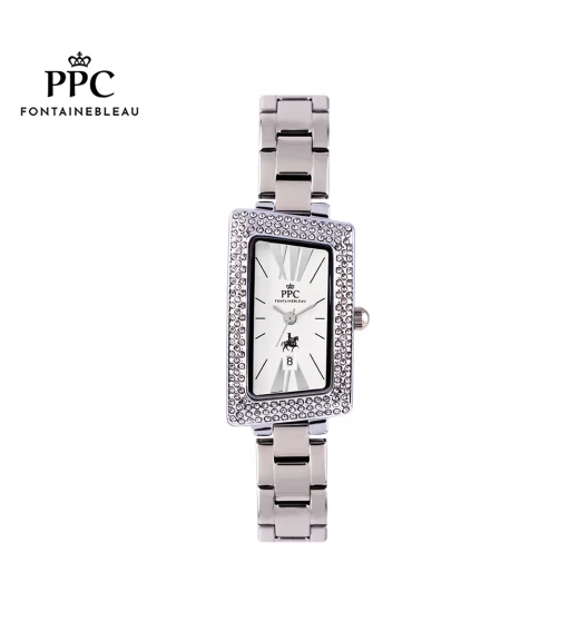 นาฬิกาข้อมือ PARIS POLO CLUB PPC-EA13-WE CANNES SKEWED DIAMOND DATE WHITE	